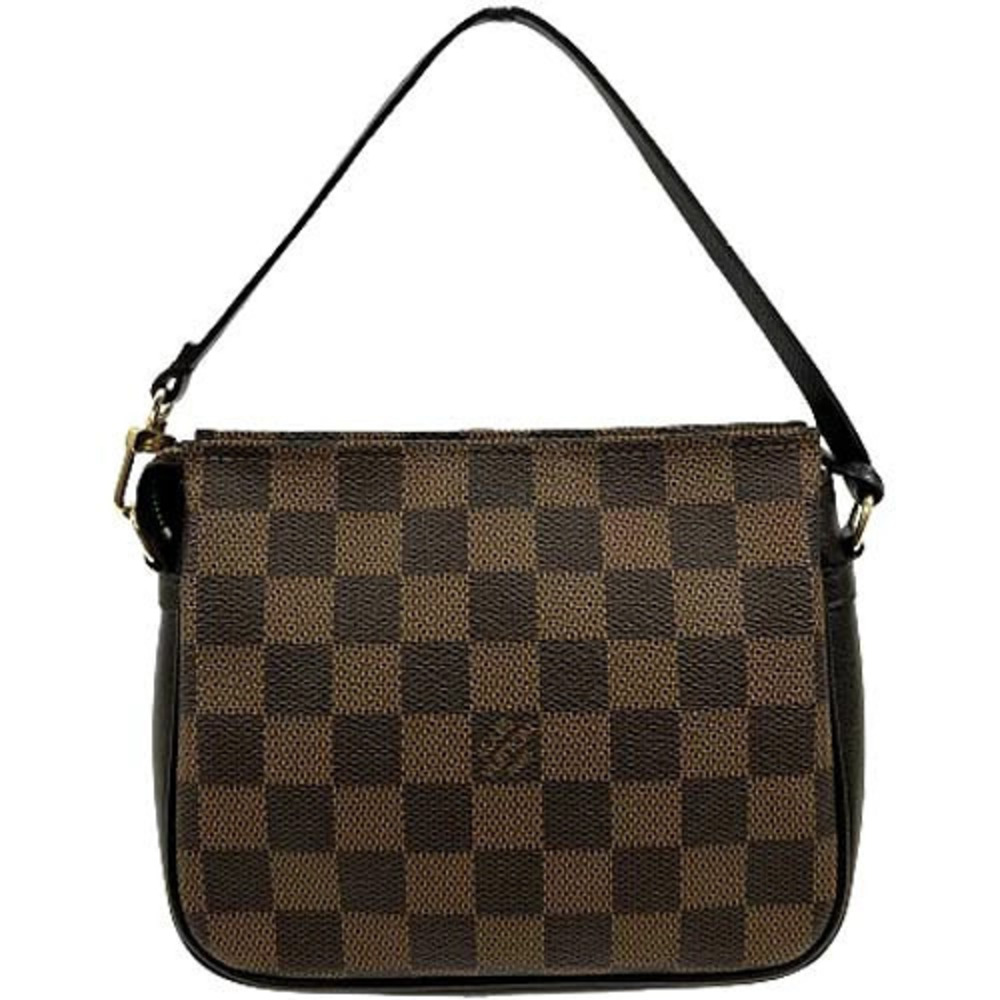 Louis Vuitton Makeup Handbag Brown Damier Trousse Clutch Brown Ebene